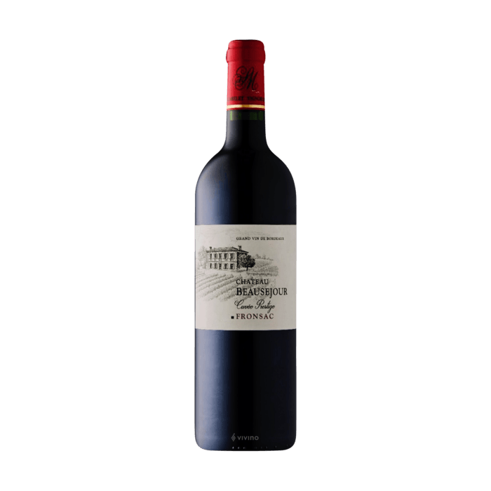 CHATEAU BEAUSEJOUR CUVEE PRESTIGE - ROUGE - FRONSAC - 2019 - FRONTIGNAN (75 CL)